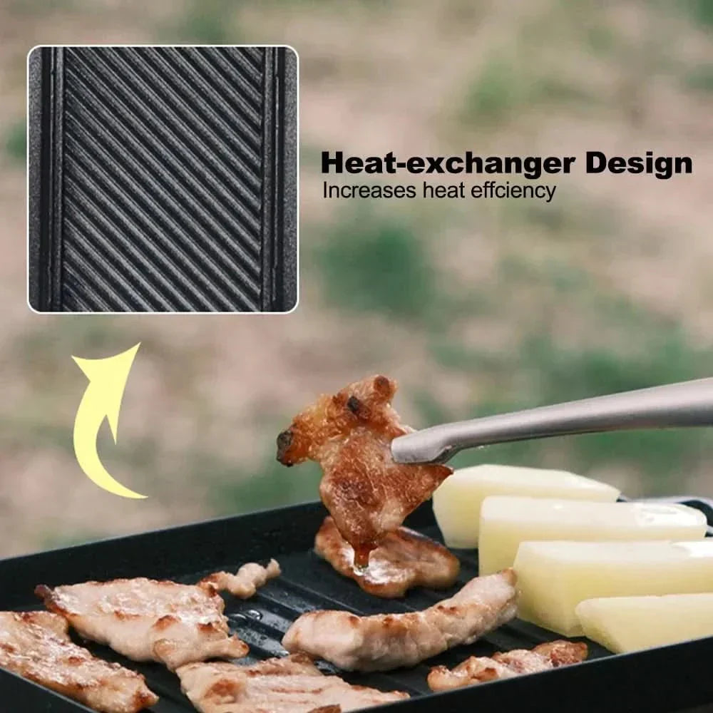 TrailForge Mini Grill Plate Set Portable Outdoor Cookware