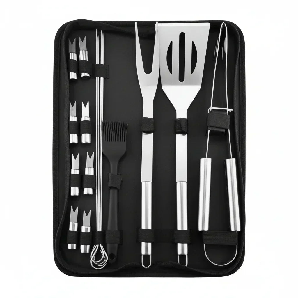 BlazeChef Elite RVS Barbecue Gereedschapset Voor Buiten
