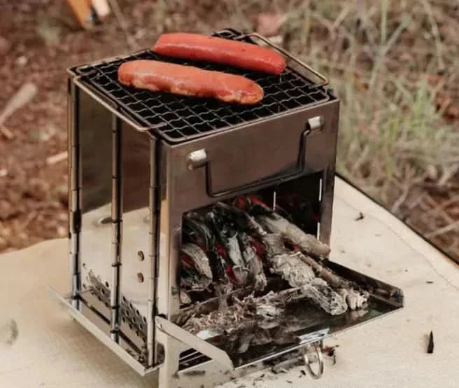 TrailBlaze hordozható kempingfőző könnyű rozsdamentes acél grill