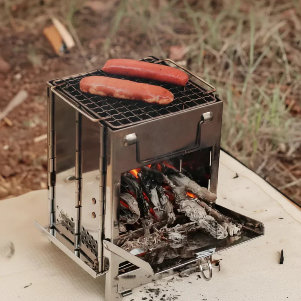 TrailNova Portable Stainless Steel Camping Stove for Outdoor Kitchen