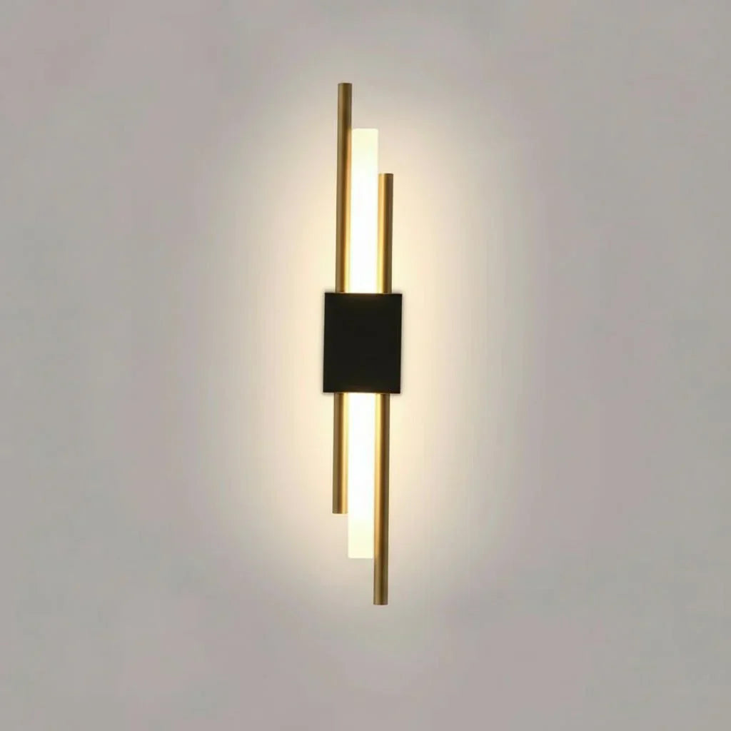 NovaGlow Moderne LED Wandlamp van Metaal en Acryl met Drie Lichtkleuren