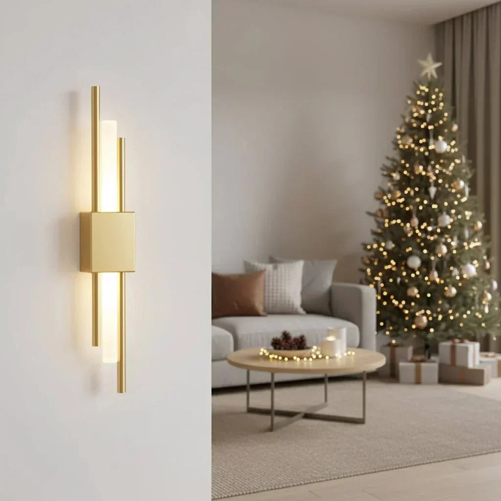 NovaGlow Moderne LED Wandlamp van Metaal en Acryl met Drie Lichtkleuren