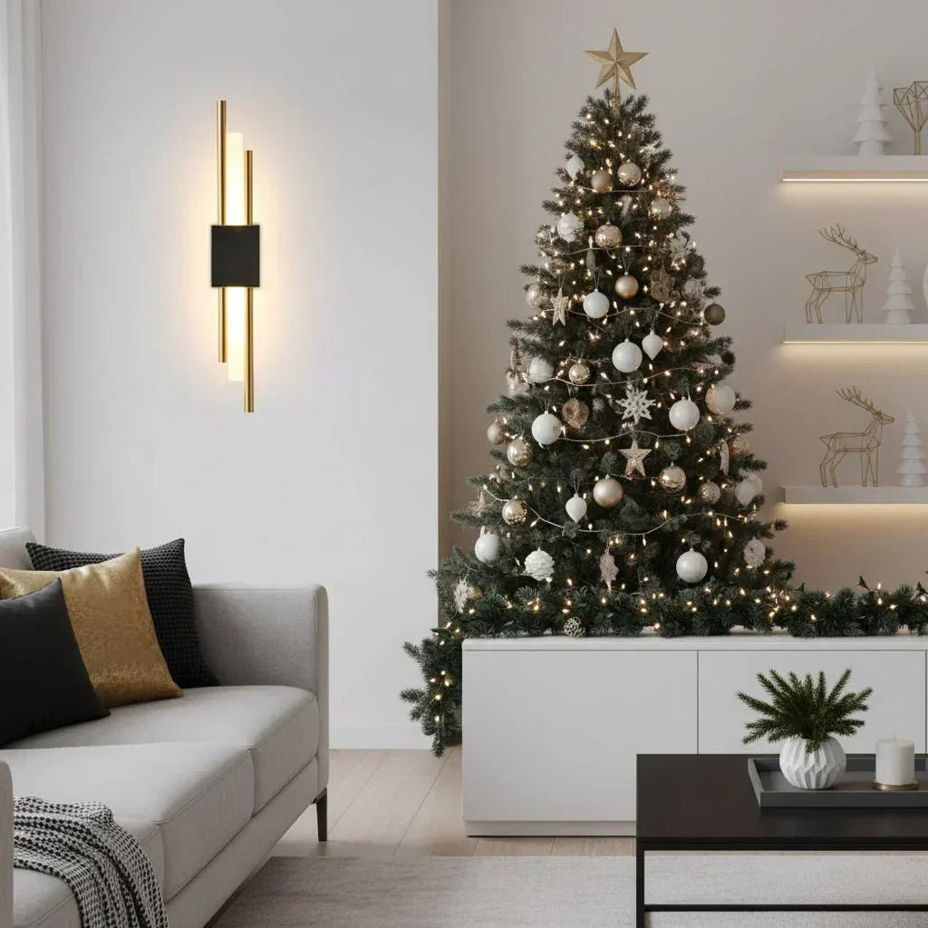 NovaGlow Moderne LED Wandlamp van Metaal en Acryl met Drie Lichtkleuren