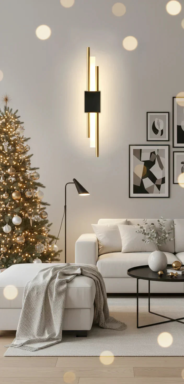 NovaGlow Moderne LED Wandlamp van Metaal en Acryl met Drie Lichtkleuren