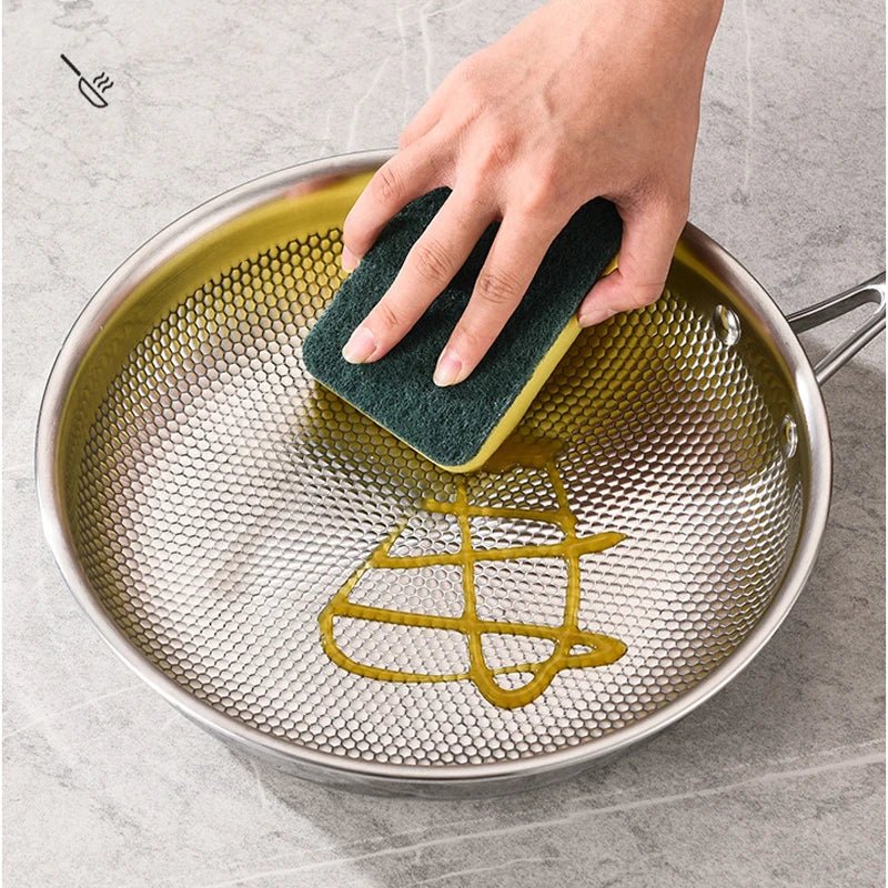 AuroraChef 28/30 Cm Stainless Steel 304 Wok Pan Without Coating For Gas And Induction