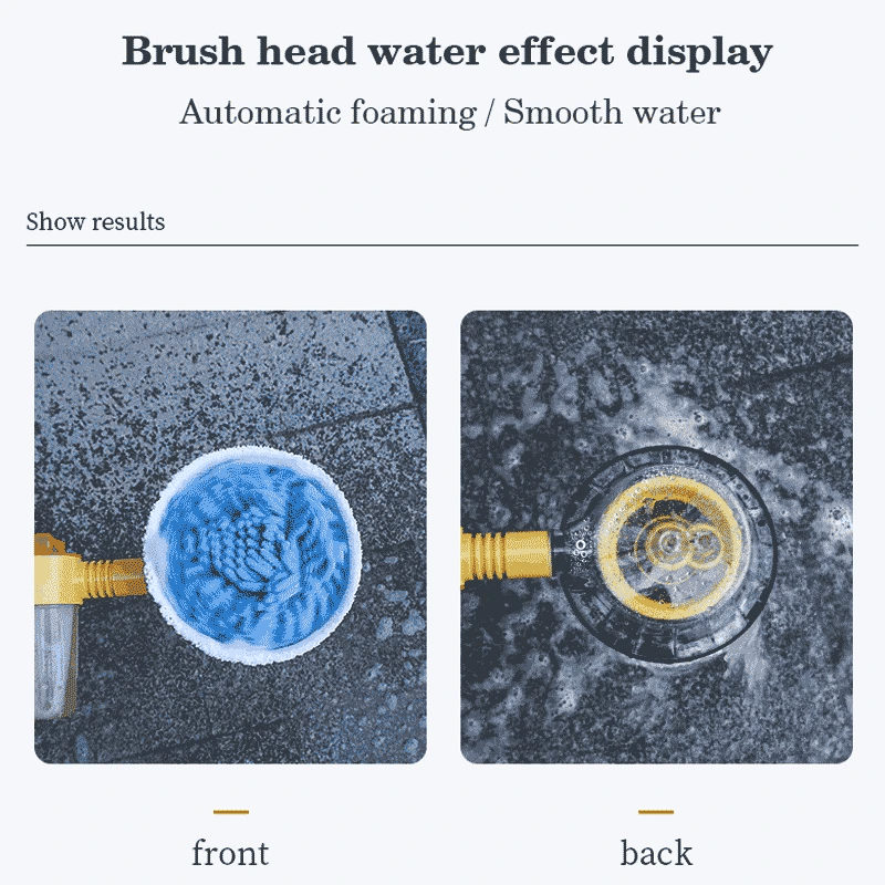 AquaFlow 360 Autowasch-Set mit rotierender, wasserbetriebener Bürste