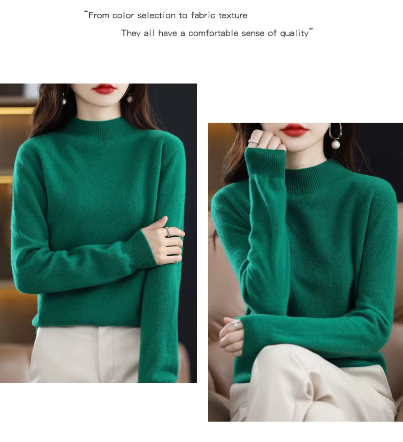 Maglione Aurelia da donna in 100% lana e cashmere per autunno e inverno