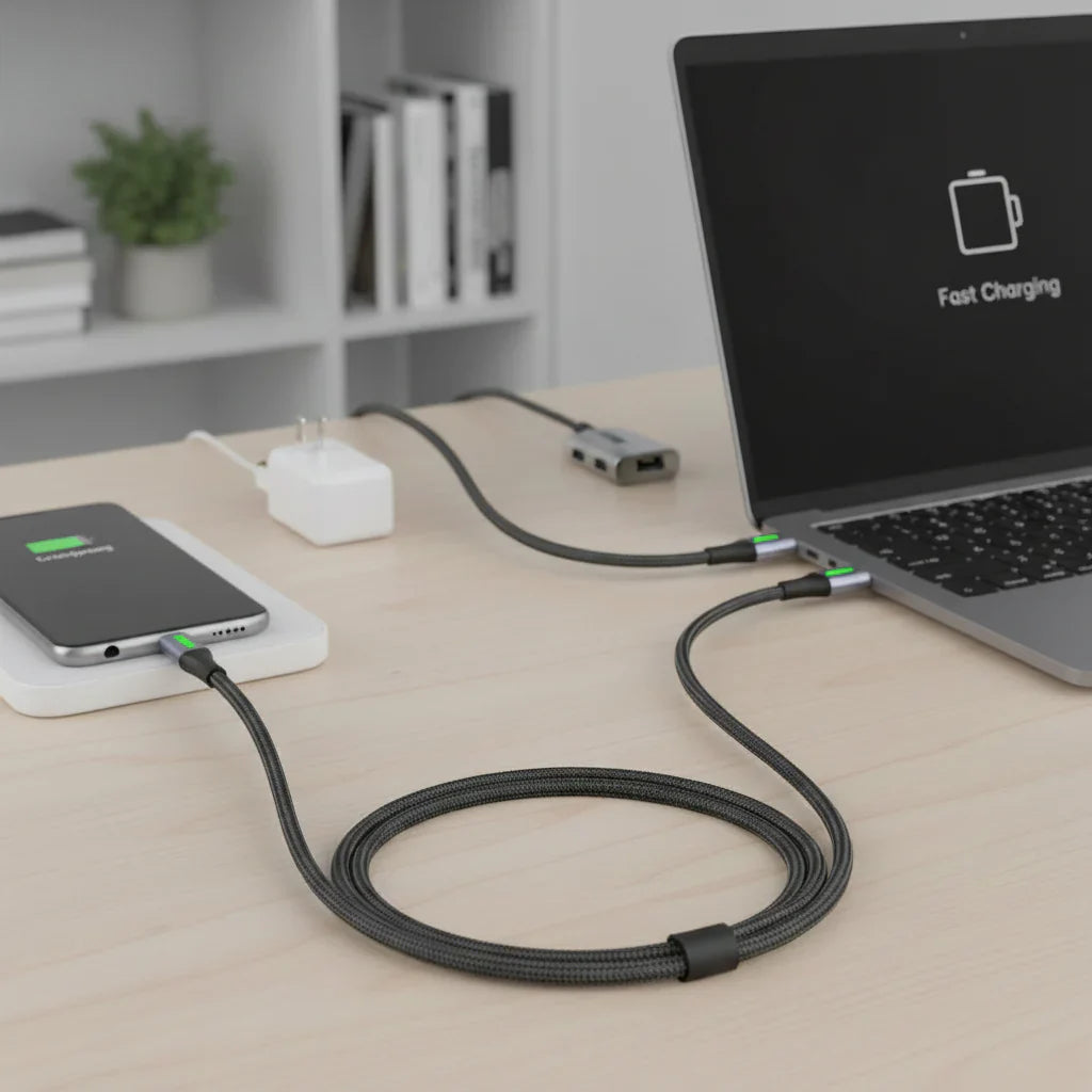 Bärbar extern SSD USB-C-kabel för snabbladdning 6A