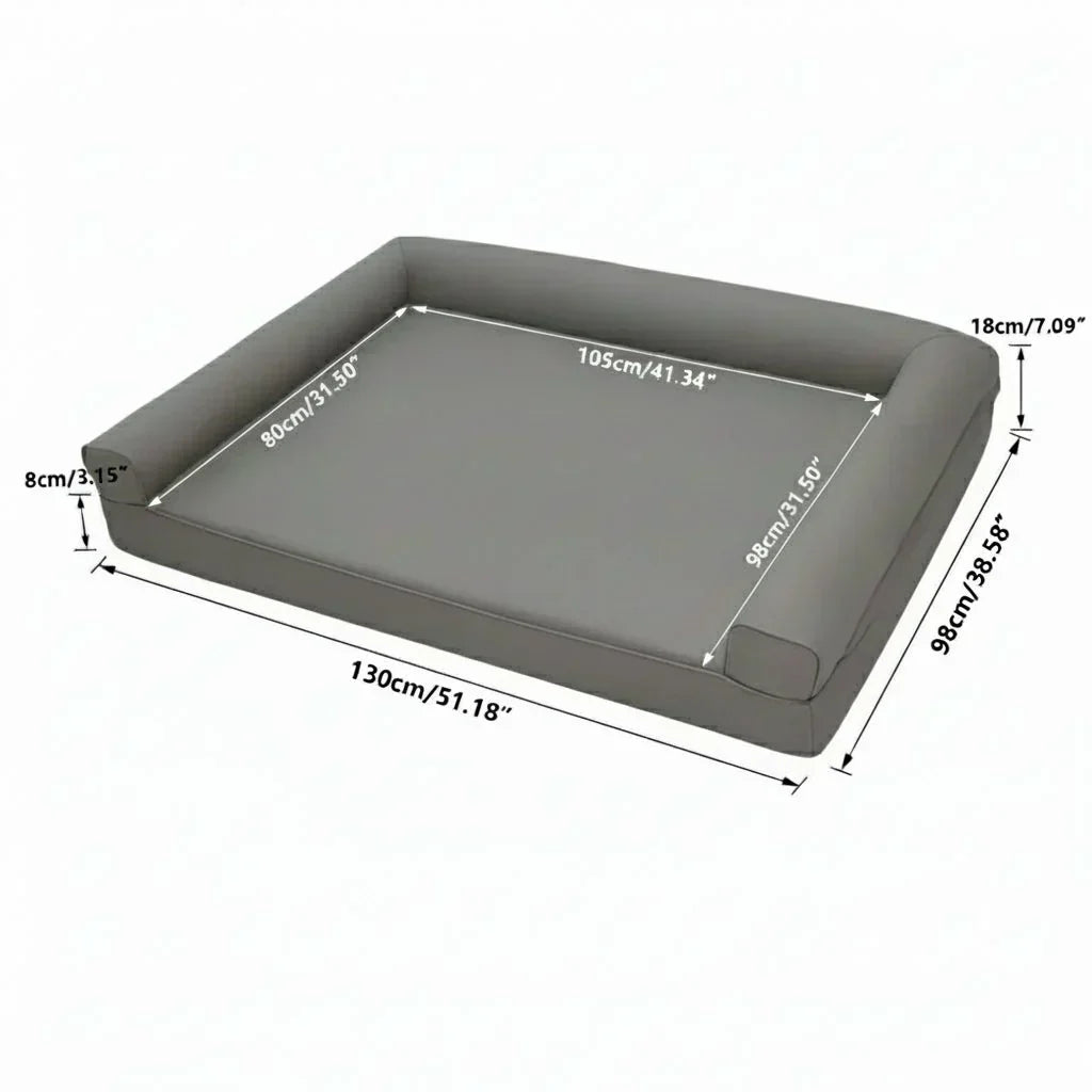 HavenPaw Orthopädisches Hundesofa aus Mikrofaserleder mit wasserdichtem Randdesign