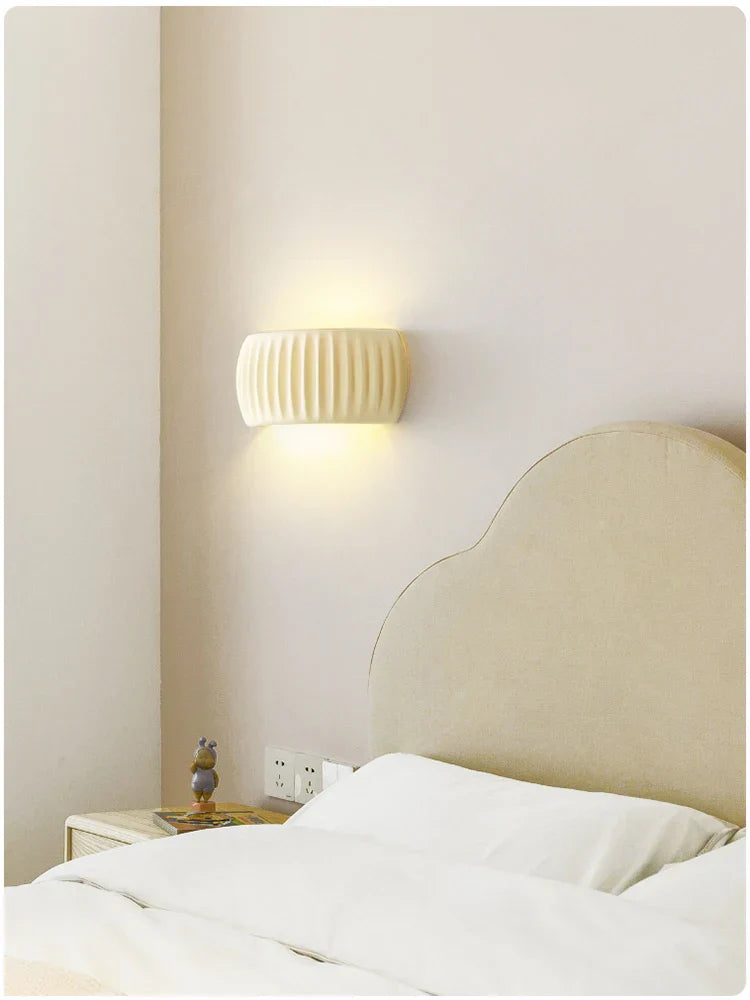 Resin Wall Light From France With Textured Sconce Design