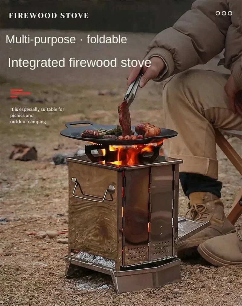 TrailBlaze hordozható kempingfőző könnyű rozsdamentes acél grill