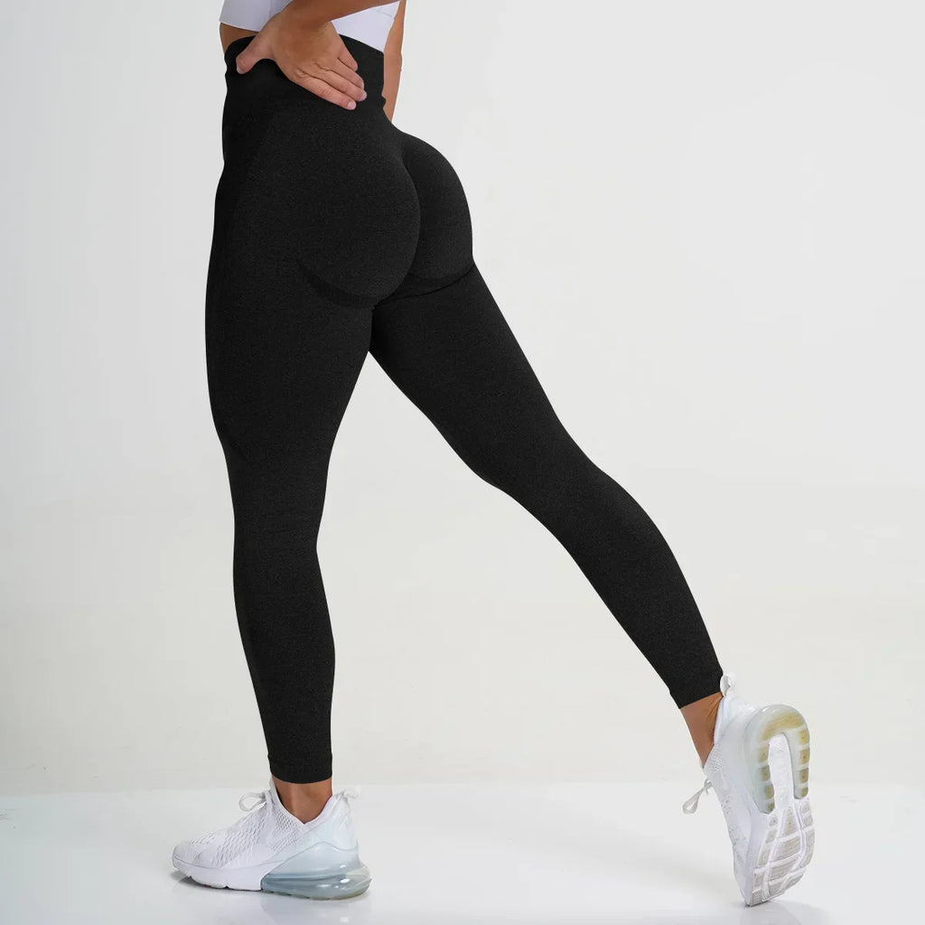 Leggings a vita alta con vestibilità yoga senza cuciture per allenamento