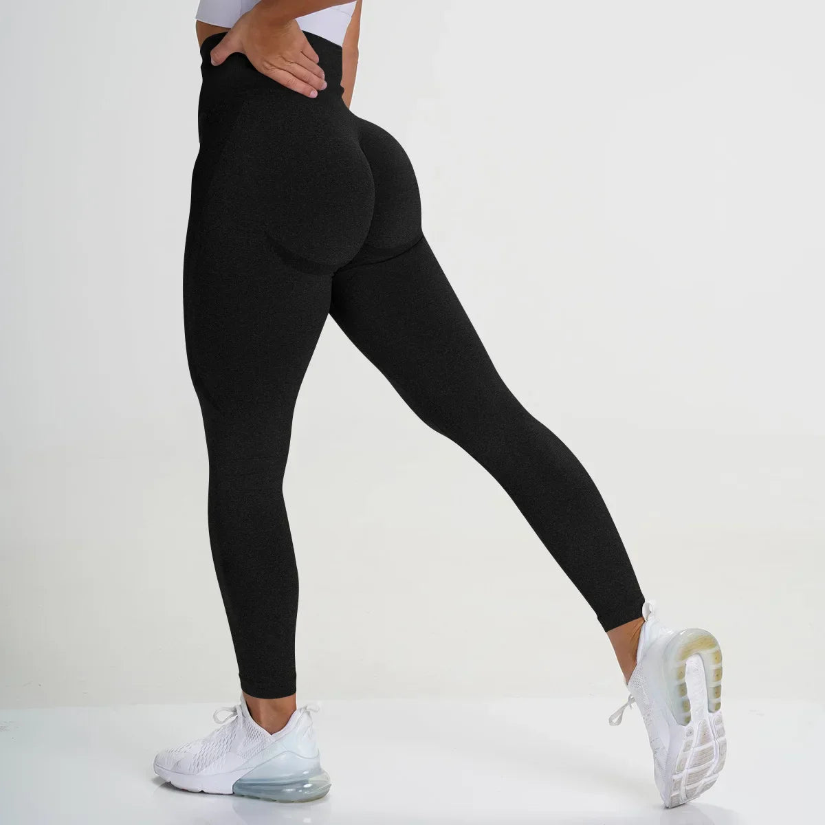 Leggings a vita alta con vestibilità yoga senza cuciture per allenamento