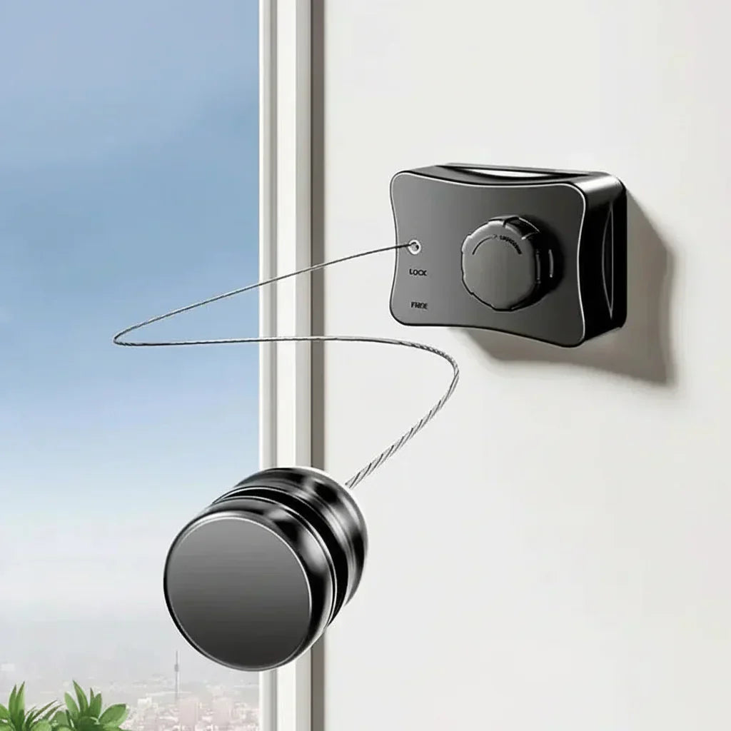 BrightLine Extendable Wall Clothesline System For Drying Laundry