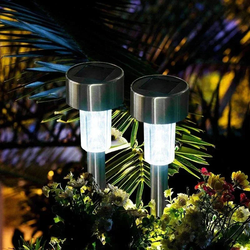Garden Solar LED Lamp With Weatherproof, Energy-Efficient, Integrated Light Sensor