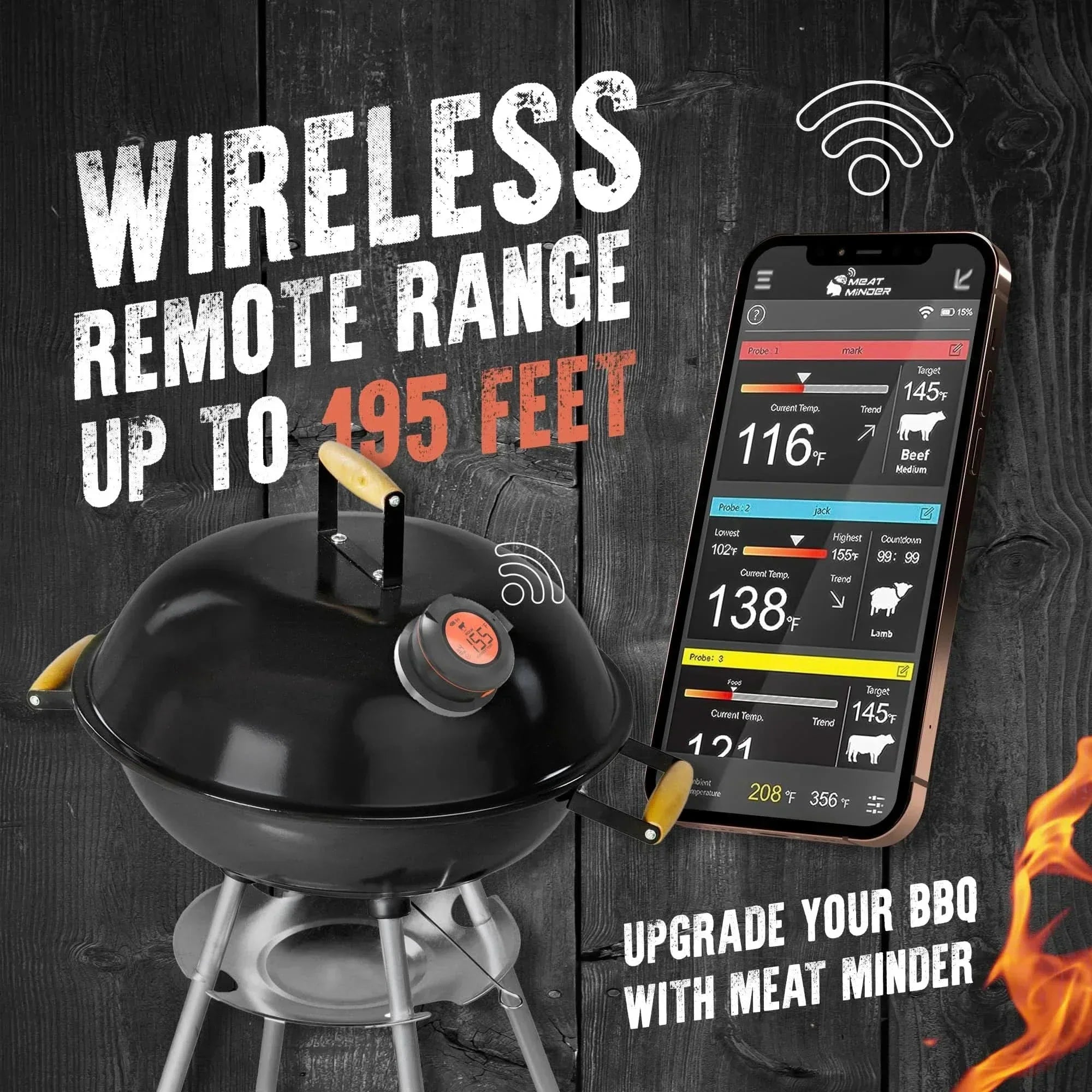 AeroTemp Pro kabelloses Fleischthermometer für Barbecue und Grillen