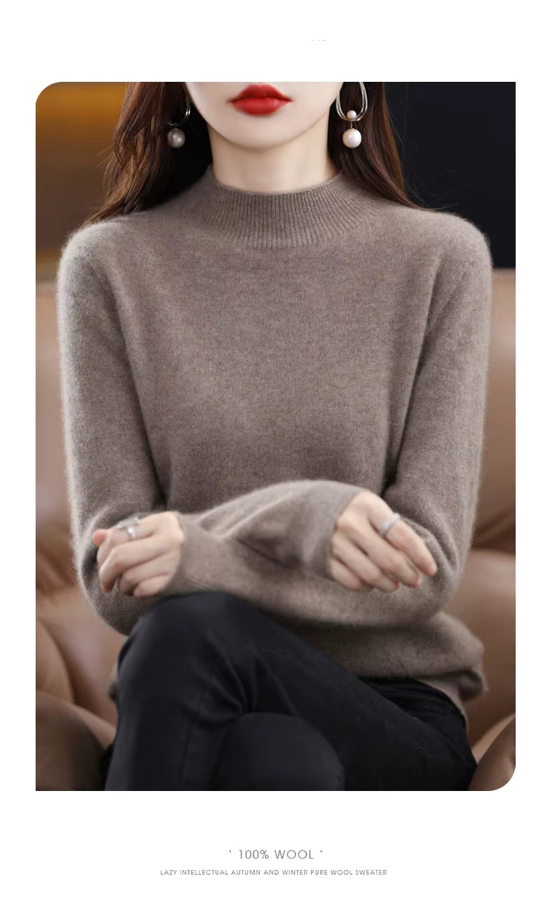 Maglione Aurelia da donna in 100% lana e cashmere per autunno e inverno