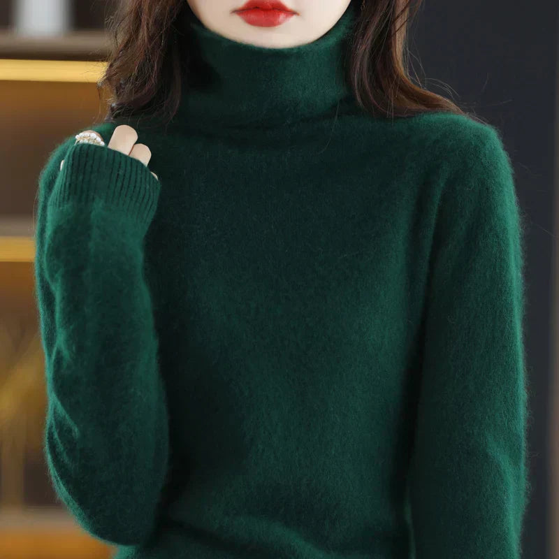 Astra Kaschmir Pullover mit hohem Kragen im japanischen Stil