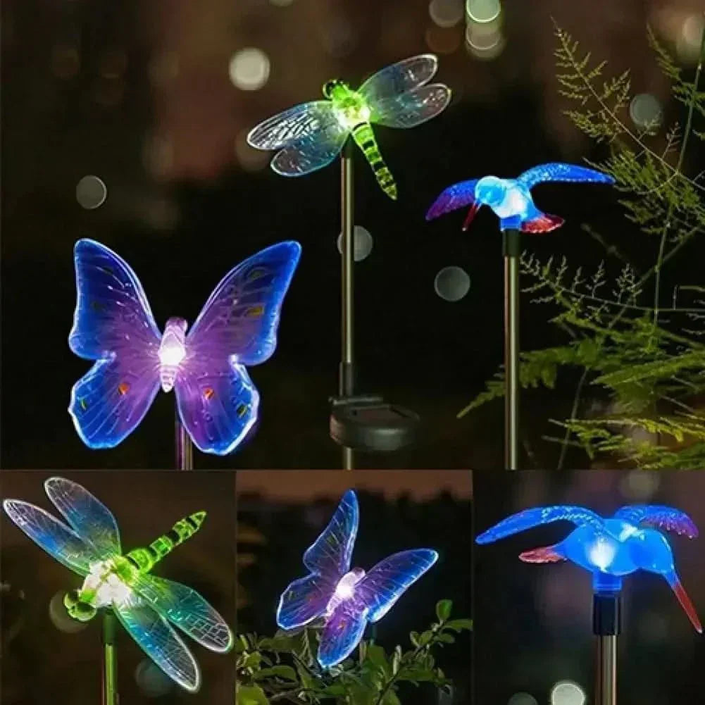 Lampe de jardin LED papillon LumenWings pour espaces extérieurs