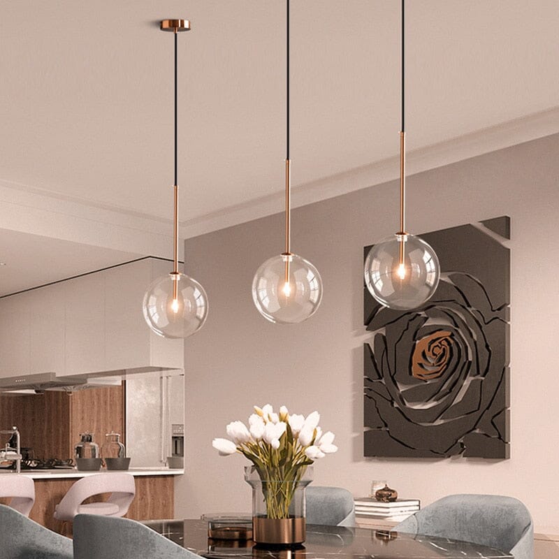 Lunel glazen bol hanglamp voor Scandinavische moderne woningen