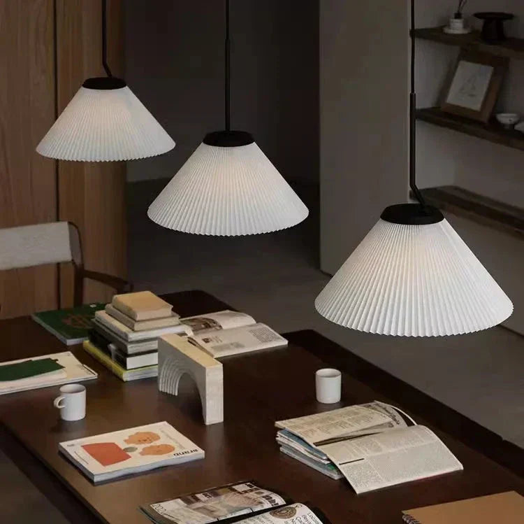 Velora Crème Plissé Hanglamp Met Warm Licht En Zachte Scandinavische Stijl | Snurv