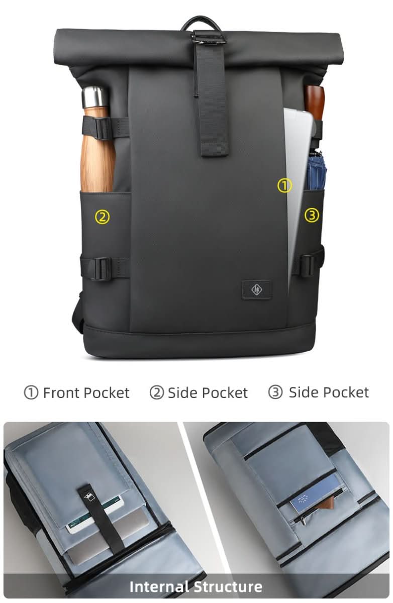 TrailNova Expandable Outdoor Backpack With Laptop Compartment And Large Capacity