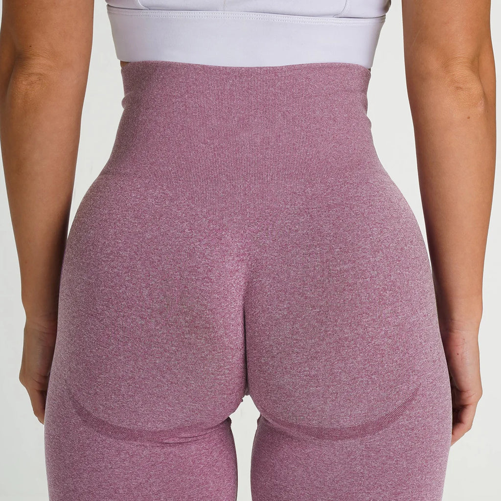 Leggings a vita alta con vestibilità yoga senza cuciture per allenamento