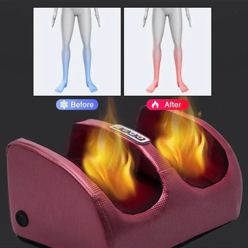 Massaggiatore per Piedi Auralux Shiatsu con Funzione Riscaldante, 12 Sfere da Massaggio 3D e Timer