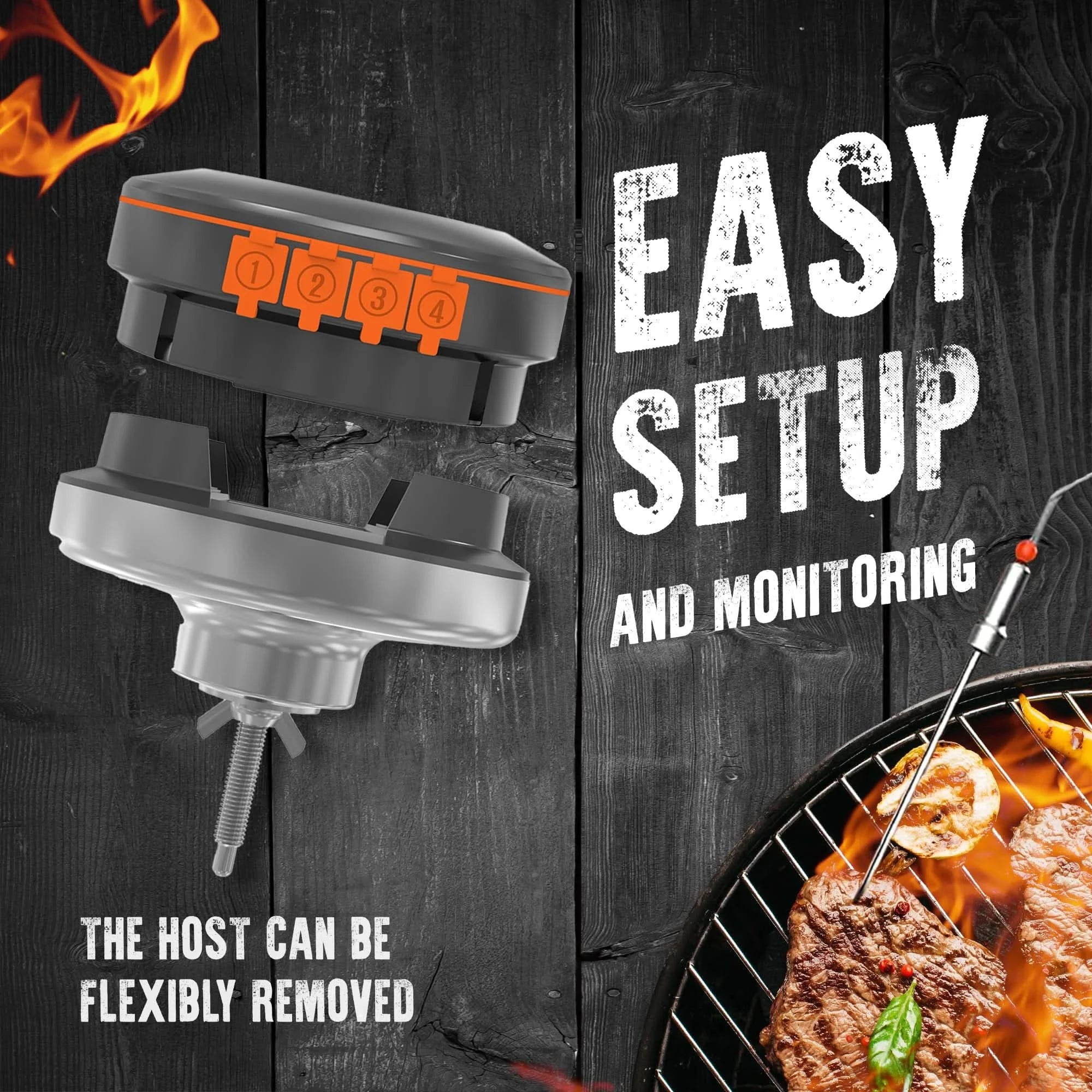 AeroTemp Pro trådlös köttermometer för barbecue och grillning