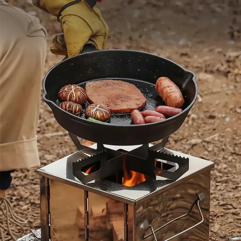 TrailNova Portable Stainless Steel Camping Stove for Outdoor Kitchen