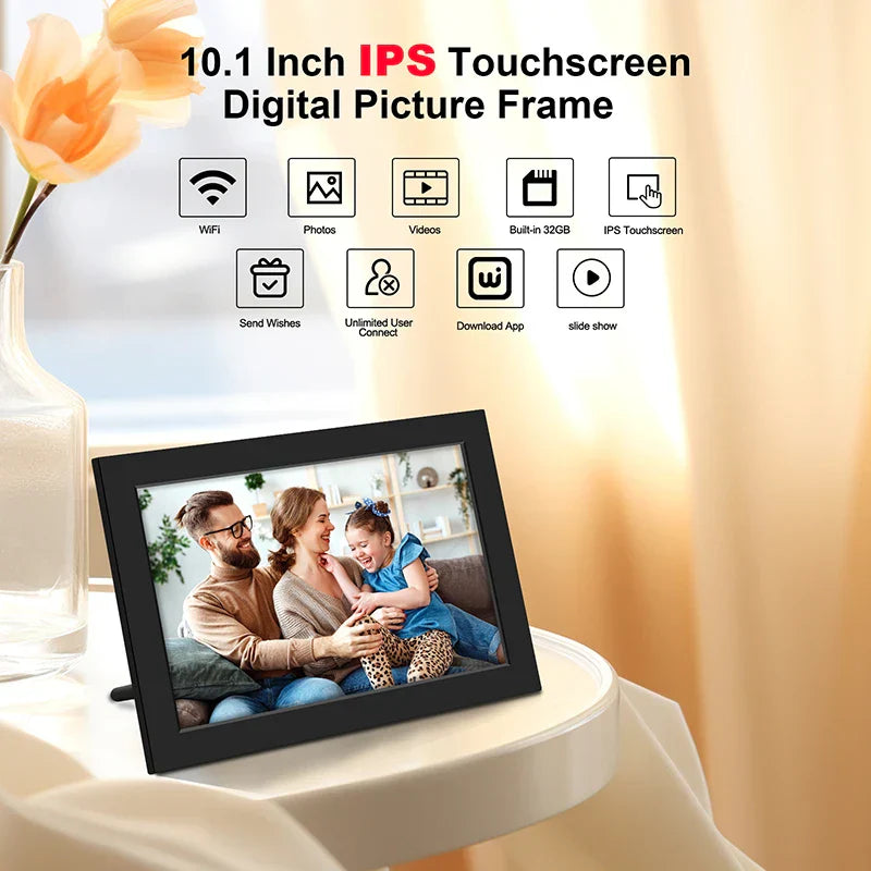 Digitální fotorámeček Memora WiFi s IPS HD dotykovým displejem a 32GB úložištěm