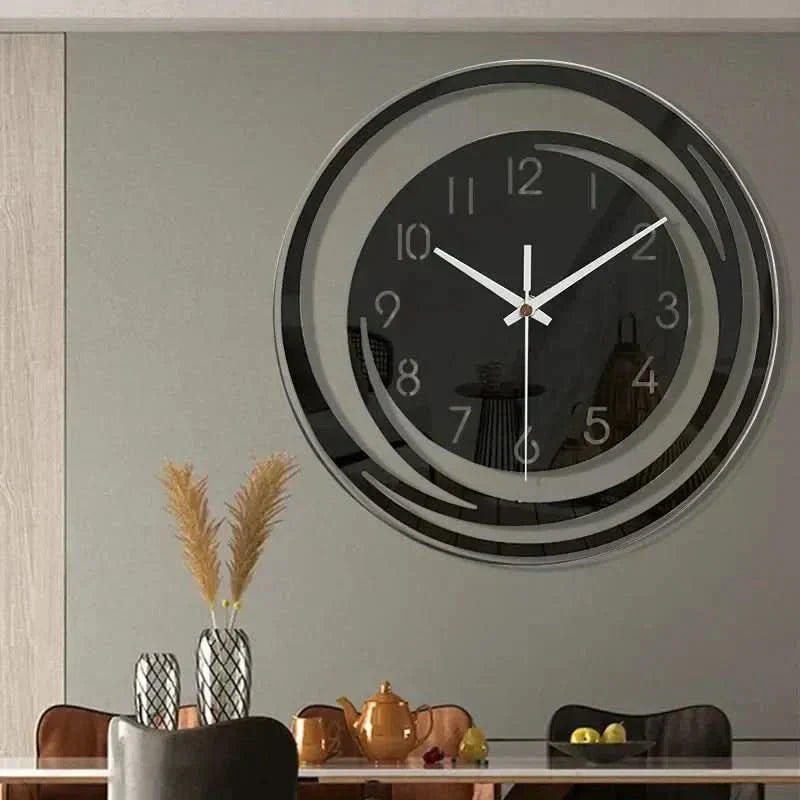 Orologio da Parete in Acrilico AuroraTime in Design Scandinavo, Silenzioso ed Elegante