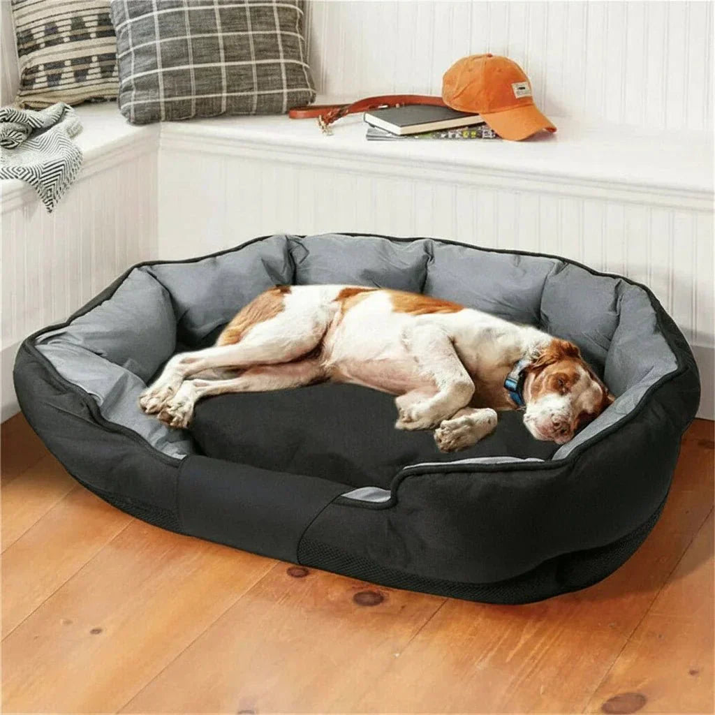 PawNest ortopedinen vaahtomuovinen koiranpeti mukavassa pestävässä korimallissa