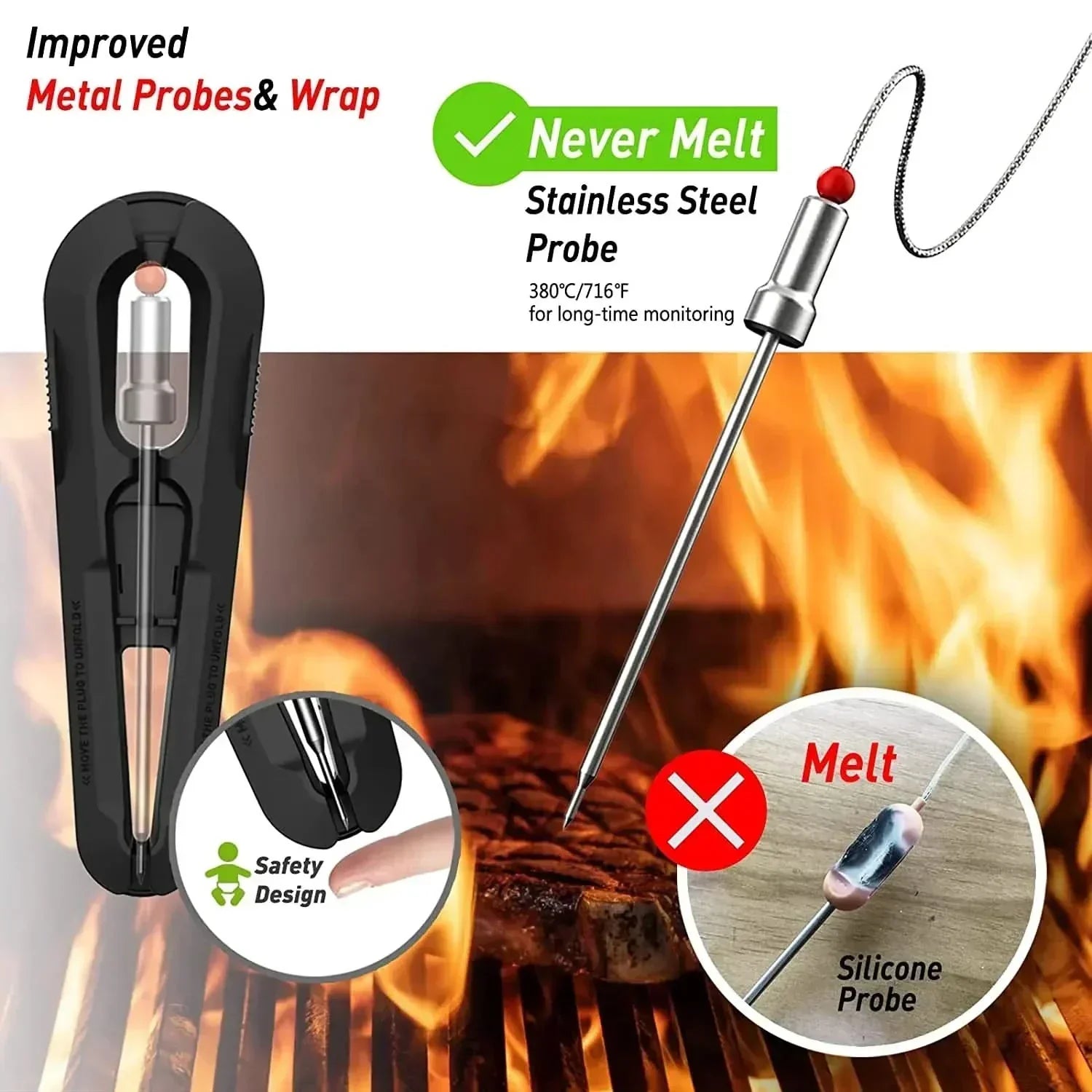 AeroTemp Pro kabelloses Fleischthermometer für Barbecue und Grillen