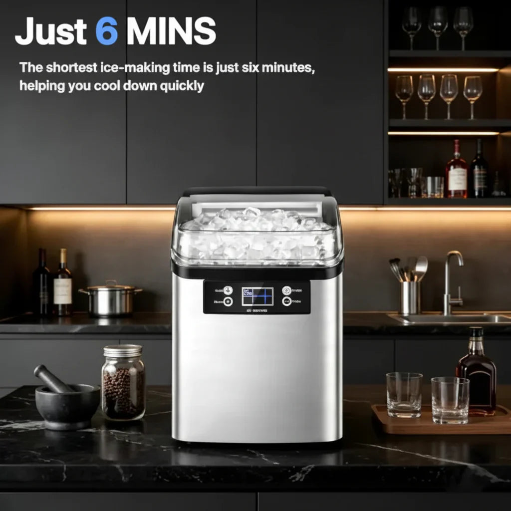 Automatic Countertop Ice Maker With Large Capacity For Home Use