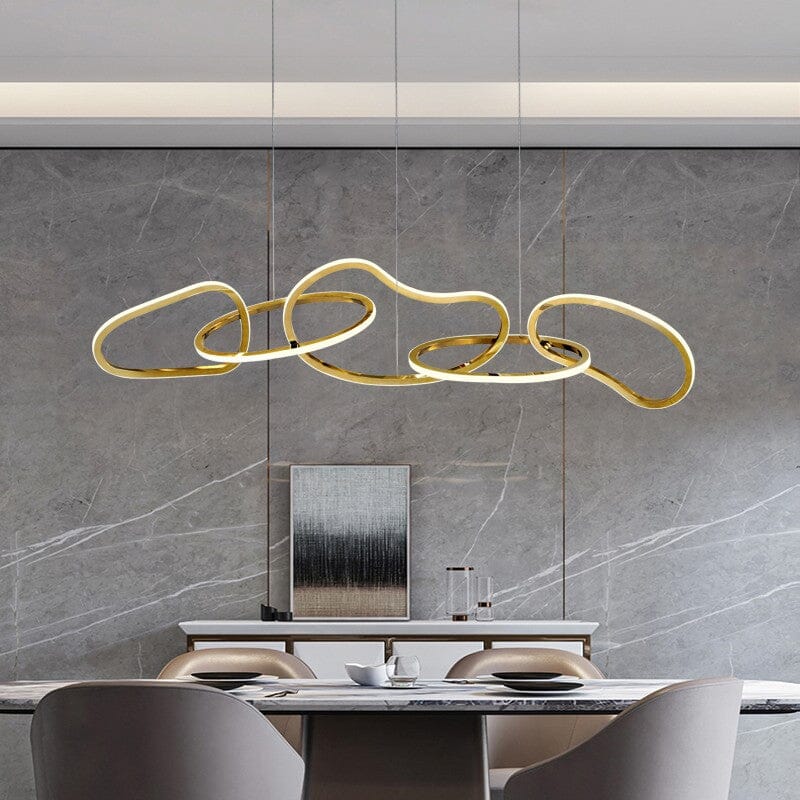 Vela Ring Pendant Light In Rose Gold Or Gold Finish