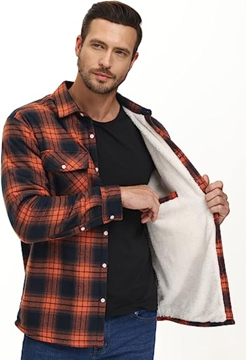 Lyrenox Classic Plaid Jacket With Fleece Lining Style