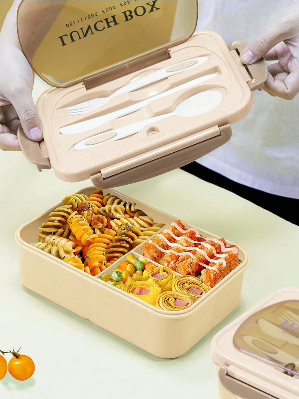 MealMate Bento Utensils Lunch Box Four Compartments Leak Proof