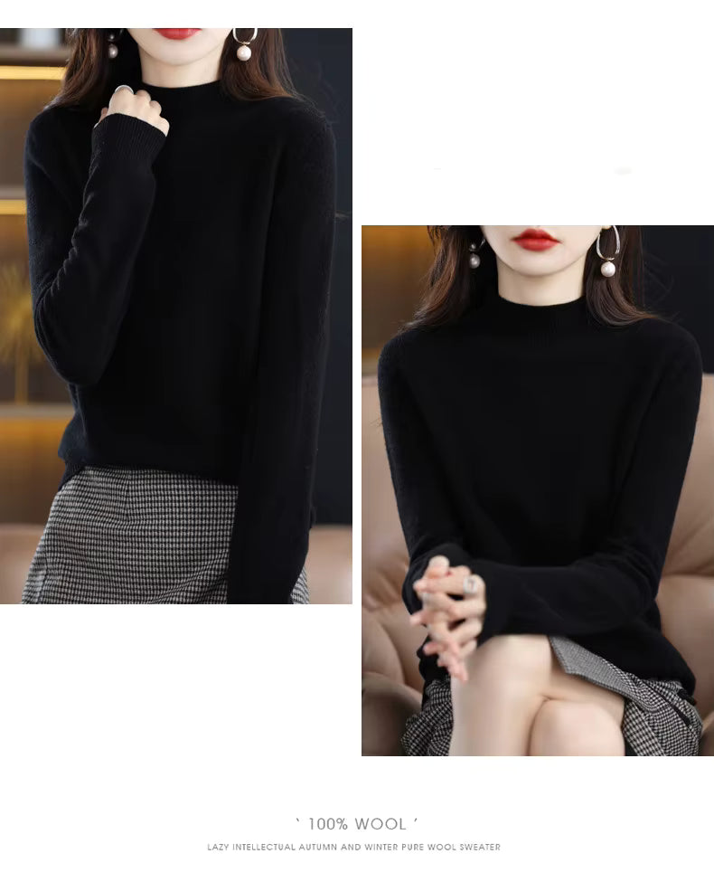 Maglione Aurelia da donna in 100% lana e cashmere per autunno e inverno