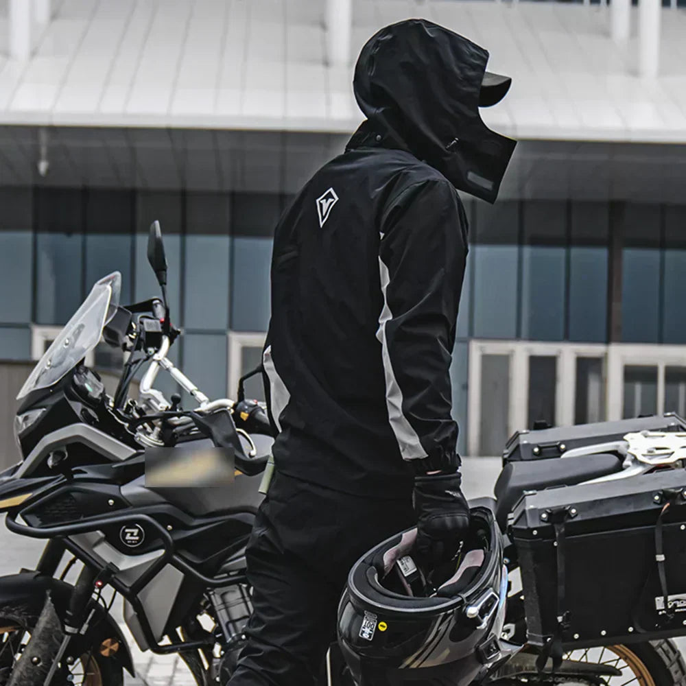Rider Breathable Raincoat Set With Waterproof Jacket And Pants
