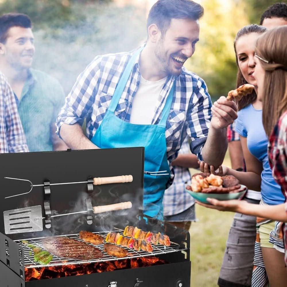 TrailPeak Fold Grill Klappbarer Stahl-Garten-Grill für Camping und Garten