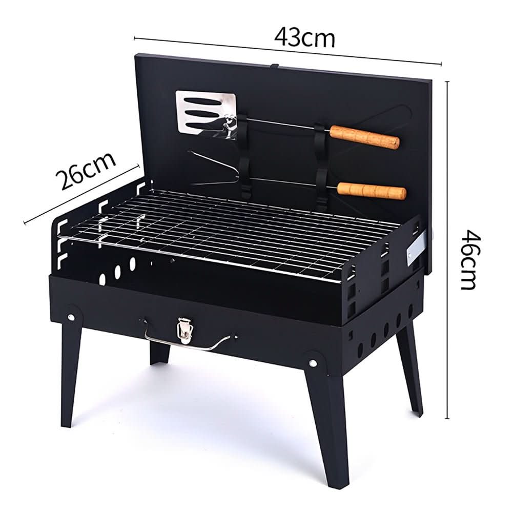 TrailPeak Fold Grill Klappbarer Stahl-Garten-Grill für Camping und Garten