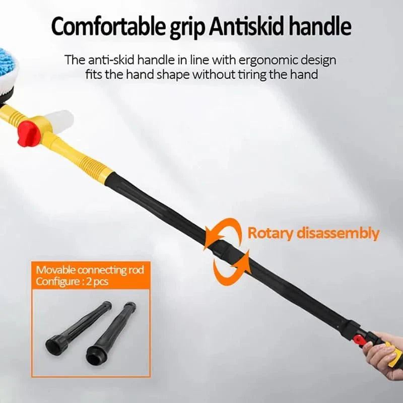 AquaFlow 360 Car Wash Set With Rotating Water Powered Brush