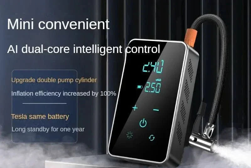 Kabellose Touchscreen-Luftpumpe mit 150 PSI, tragbarer Auto- und Fahrradkompressor