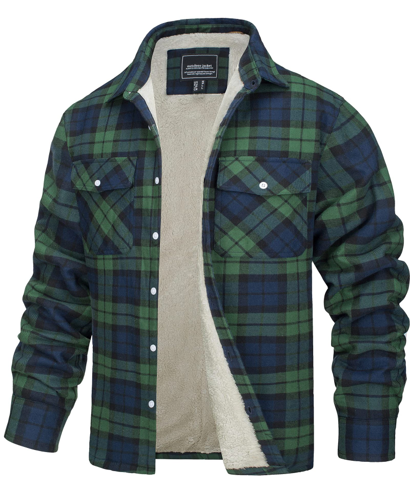 Lyrenox Classic Plaid Jacket With Fleece Lining Style