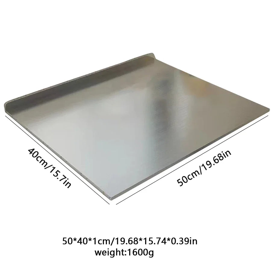 Double-Sided Stainless Steel Cutting Board For Chopping And Kneading