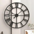 Contemporary 3D Metal Timepiece For Walls With Large Roman Numerals