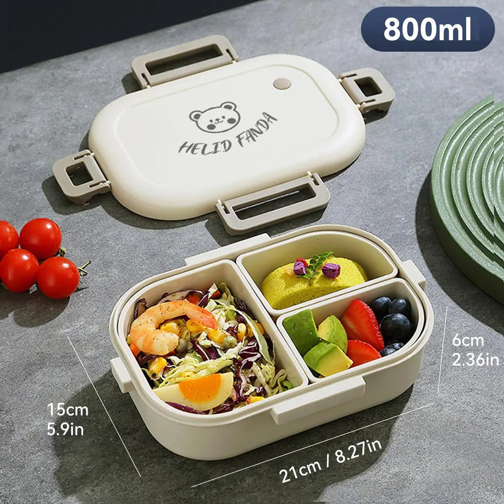 Přenosná FreshMate Bento krabička s třemi přihrádkami, nepropustná