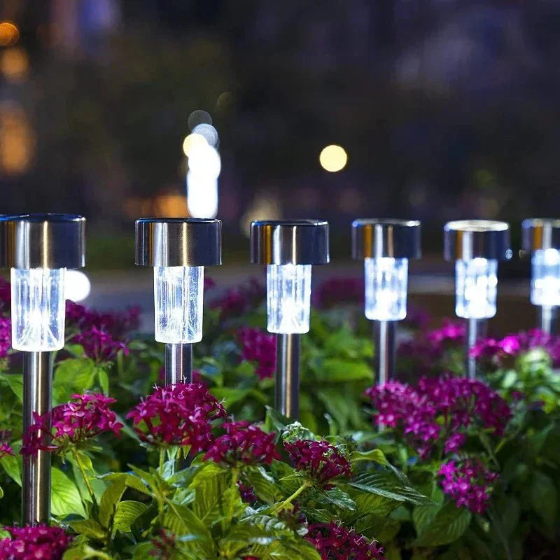 Garden Solar LED Lamp With Weatherproof, Energy-Efficient, Integrated Light Sensor