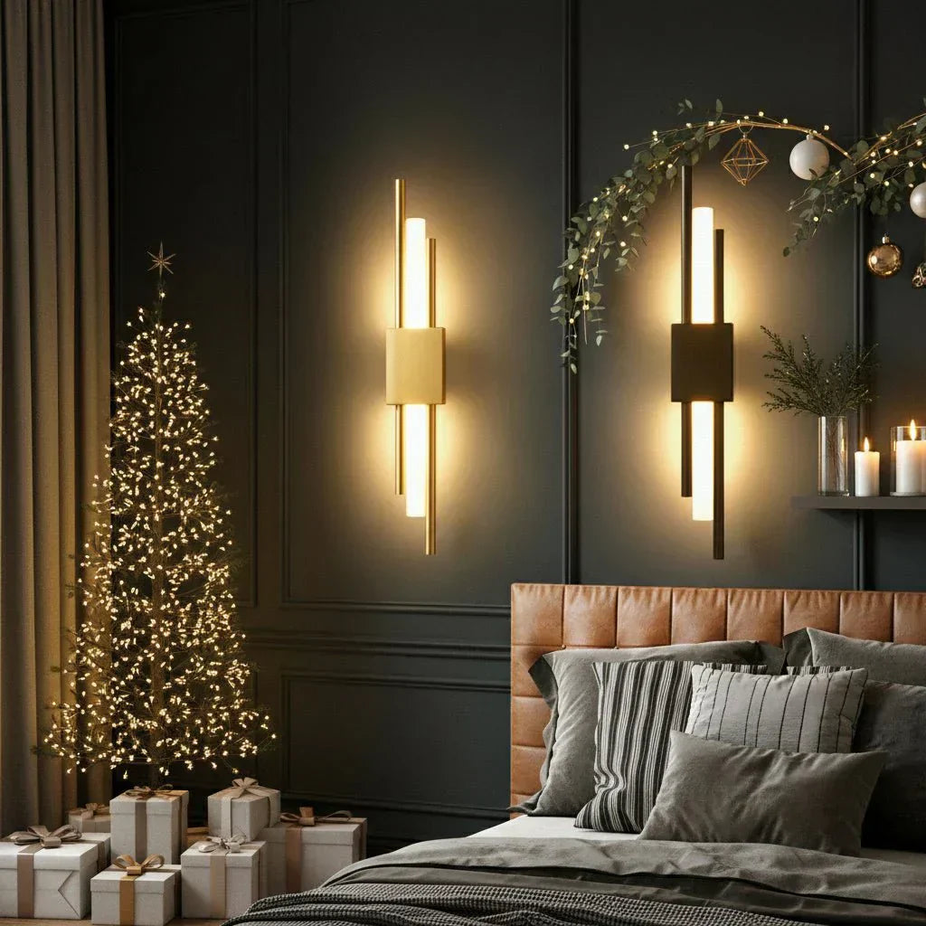 NovaGlow Moderne LED Wandlamp van Metaal en Acryl met Drie Lichtkleuren